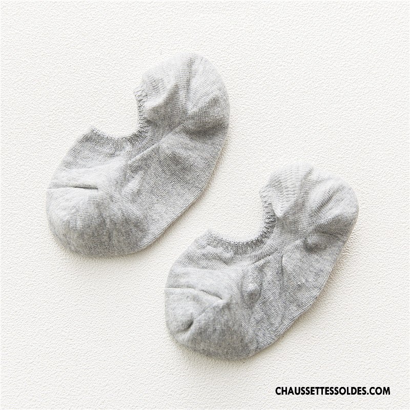 Chaussettes Invisibles Homme Antidérapant Printemps Silicone Lovers Basse Chaussette Basse Coupée Pure Vert Clair