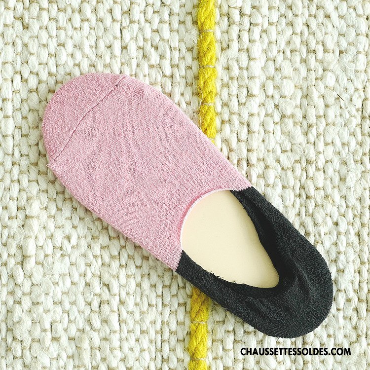 Chaussettes Invisibles Homme Antidérapant Yarn Été Mouvement Chaussette Basse Coupée Coton Couleurs Mixtes Bleu