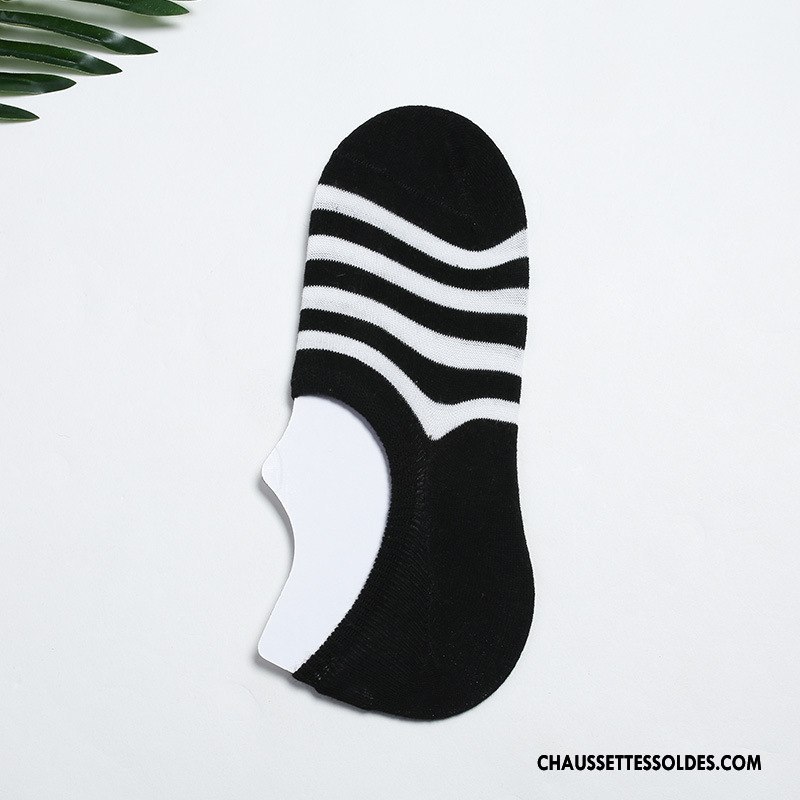 Chaussettes Invisibles Homme Casual 100% Coton Le Nouveau Blanc Noir