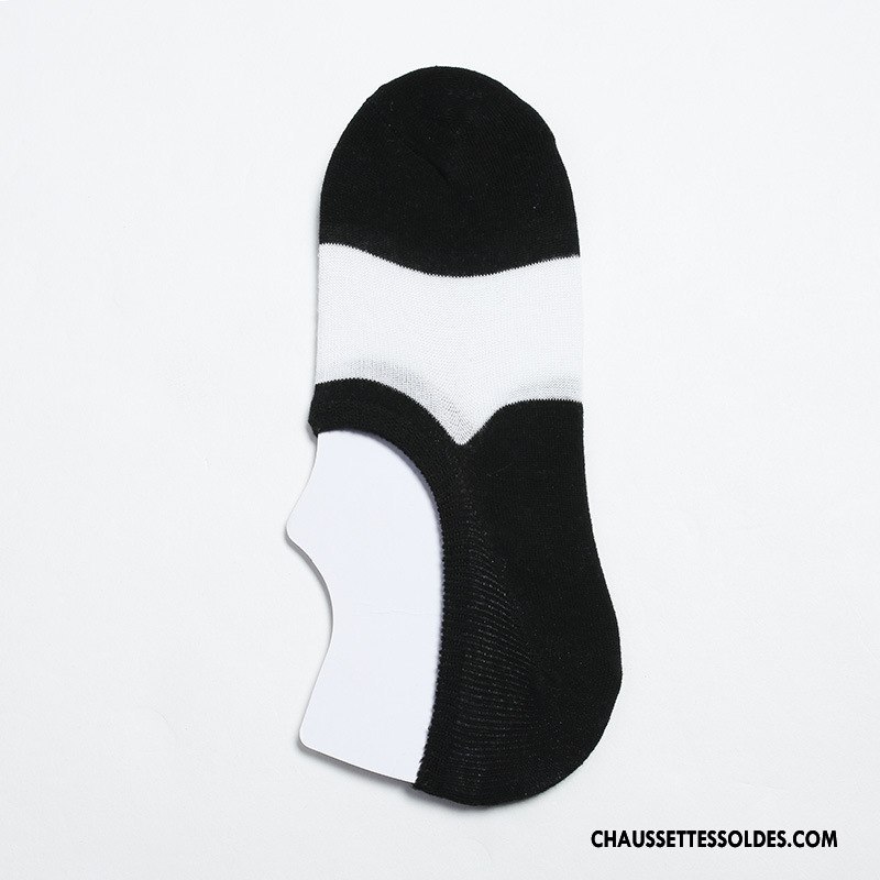 Chaussettes Invisibles Homme Casual 100% Coton Le Nouveau Blanc Noir