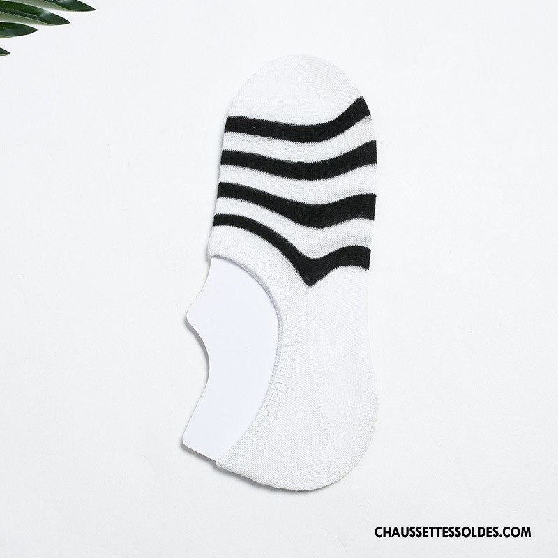 Chaussettes Invisibles Homme Casual 100% Coton Le Nouveau Blanc Noir