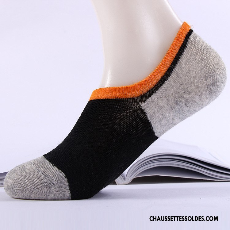 Chaussettes Invisibles Homme Casual Chaussette Basse Coupée Été 100% Coton Printemps Couleurs Mixtes Bleu Clair
