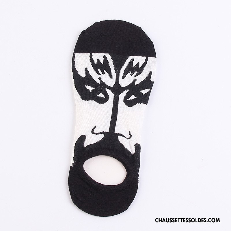 Chaussettes Invisibles Homme Casual Été Chaussette Basse Coupée Printemps Style Chinois Coton Bio Vert