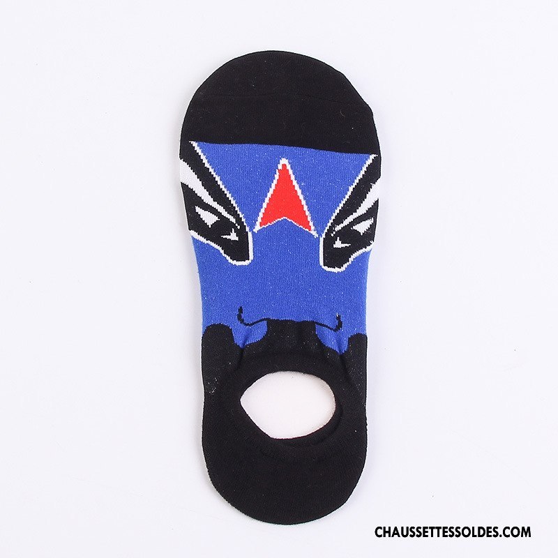 Chaussettes Invisibles Homme Casual Été Chaussette Basse Coupée Printemps Style Chinois Coton Bio Vert