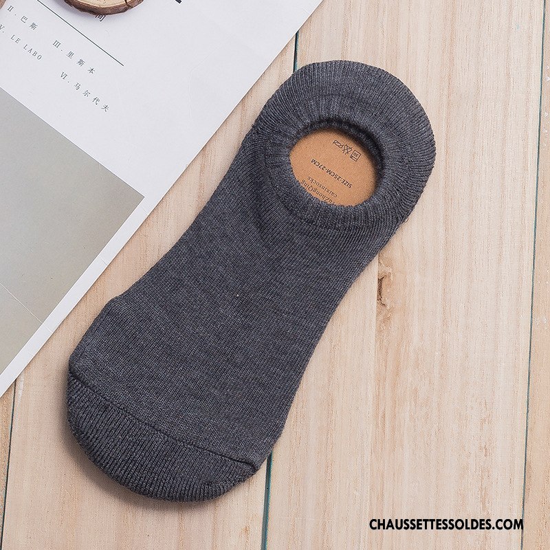 Chaussettes Invisibles Homme Chaussette Basse Coupée Casual Coton Bio Respirant Bleu Clair