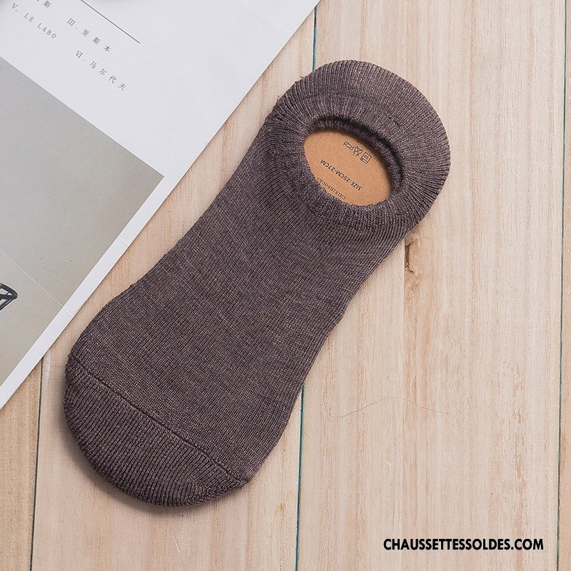 Chaussettes Invisibles Homme Chaussette Basse Coupée Casual Coton Bio Respirant Bleu Clair