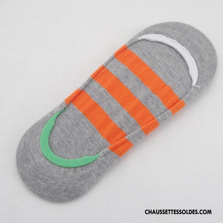 Chaussettes Invisibles Homme Chaussette Basse Coupée Coton Bio Ultra Été Mocassin Antidérapant Couleurs De Bonbons Gris Clair
