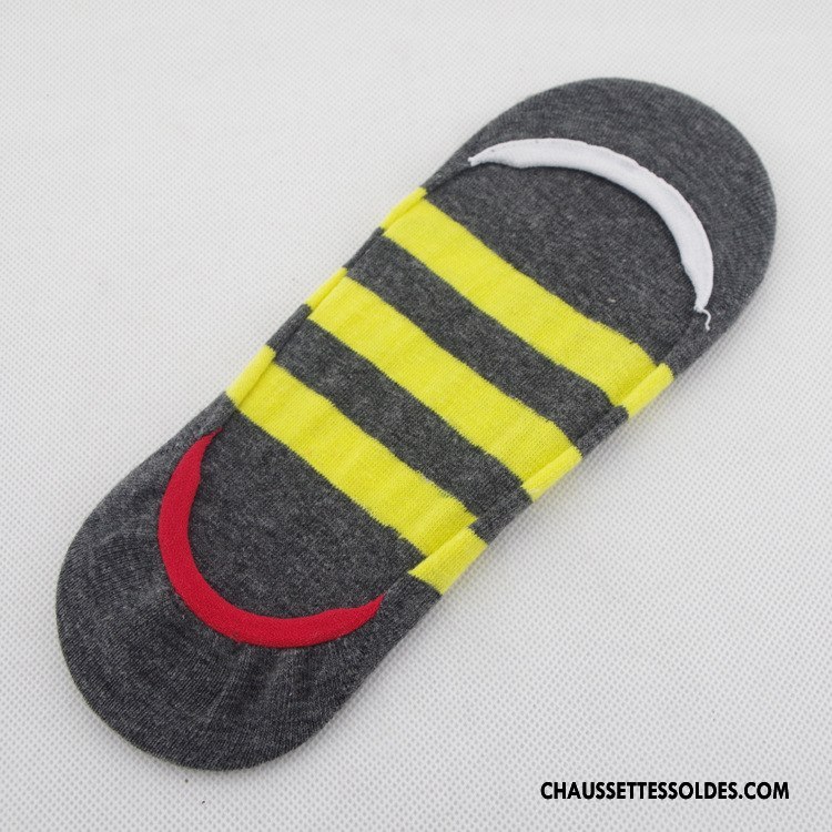 Chaussettes Invisibles Homme Chaussette Basse Coupée Coton Bio Ultra Été Mocassin Antidérapant Couleurs De Bonbons Gris Clair