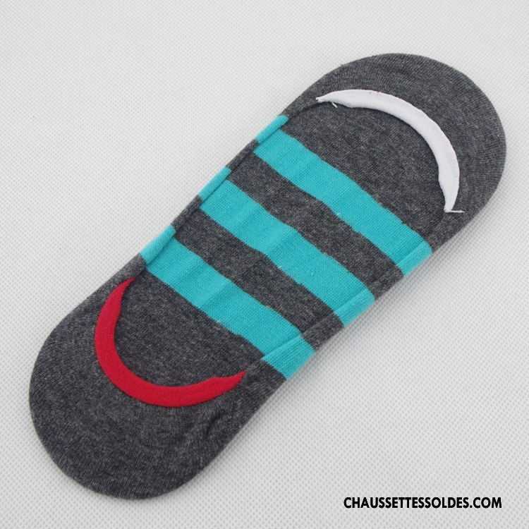 Chaussettes Invisibles Homme Chaussette Basse Coupée Coton Bio Ultra Été Mocassin Antidérapant Couleurs De Bonbons Gris Clair
