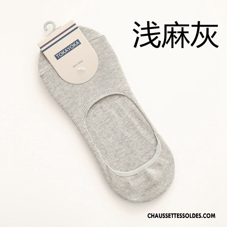 Chaussettes Invisibles Homme Chaussette Basse Coupée À La Mode Silicone Livraison Gratuite Matelassé Antidérapant Clair
