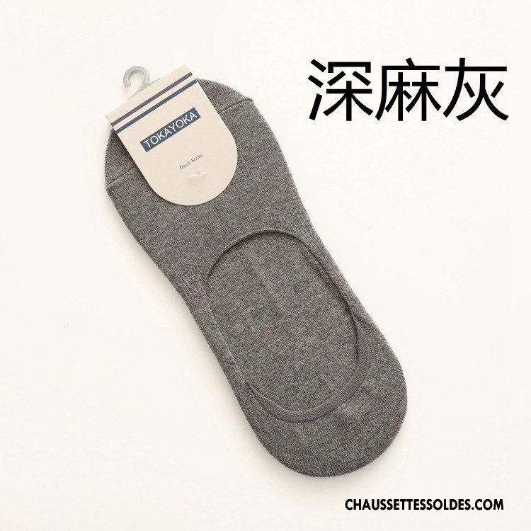 Chaussettes Invisibles Homme Chaussette Basse Coupée À La Mode Silicone Livraison Gratuite Matelassé Antidérapant Clair