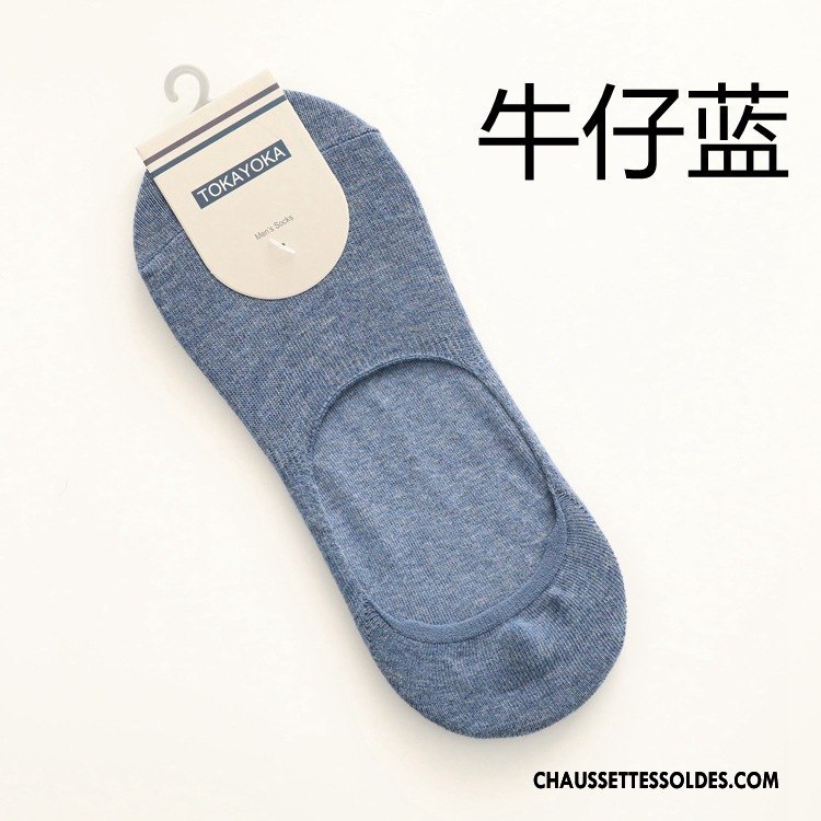 Chaussettes Invisibles Homme Chaussette Basse Coupée À La Mode Silicone Livraison Gratuite Matelassé Antidérapant Clair