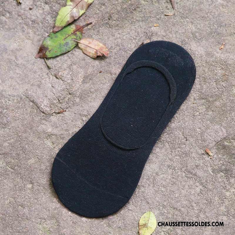 Chaussettes Invisibles Homme Coton Bio Antidérapant Printemps Casual Été Pure Gris