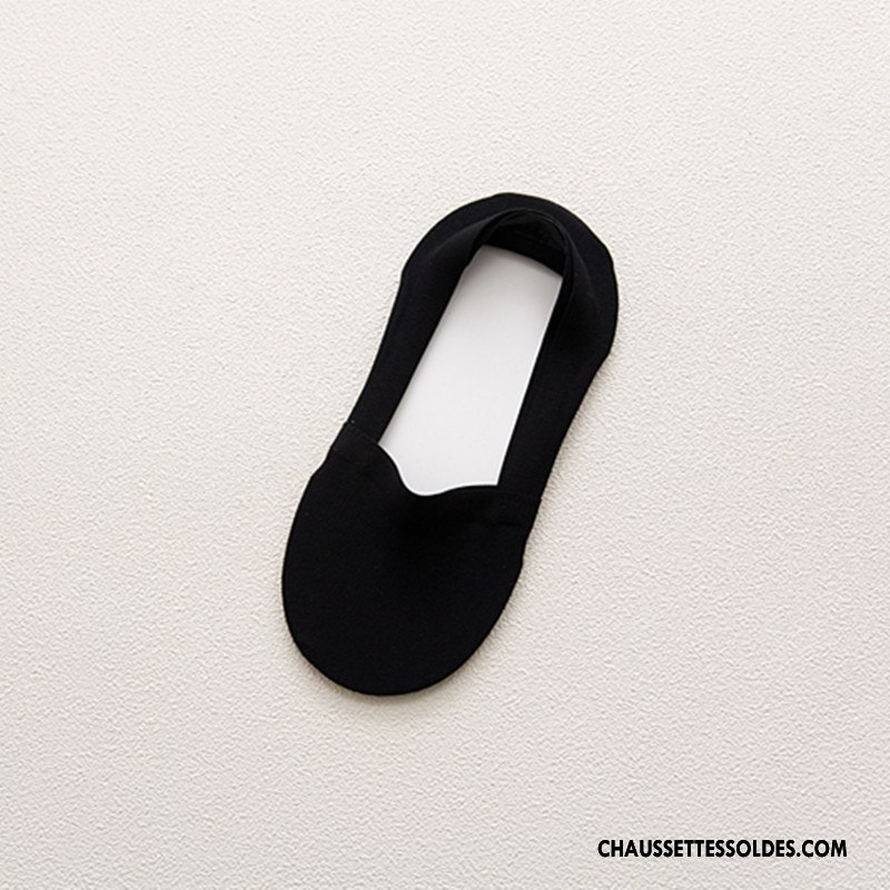 Chaussettes Invisibles Homme Coton Bio Antidérapant Été Chaussette Basse Coupée Anti-off Nouvelles Arrivées Noir