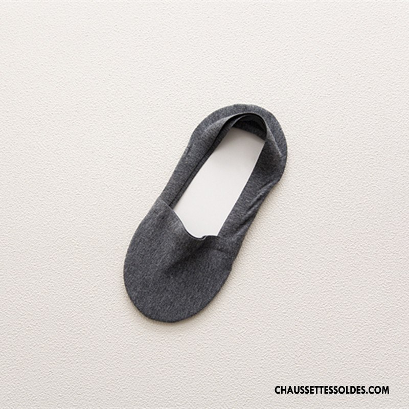 Chaussettes Invisibles Homme Coton Bio Antidérapant Été Chaussette Basse Coupée Anti-off Nouvelles Arrivées Noir