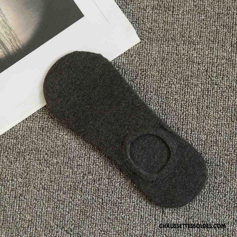 Chaussettes Invisibles Homme Coton Bio Chaussettes En Coton L'automne Légère Chaussette Courte Basse Pure Gris Clair