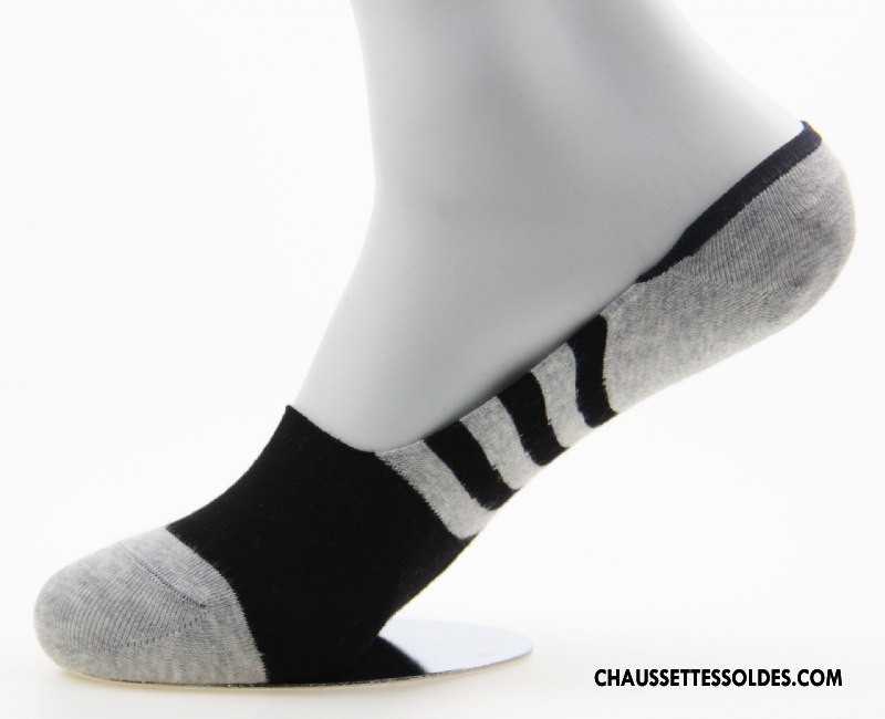 Chaussettes Invisibles Homme Coton Bio Le Nouveau Printemps Été Adulte Noir Clair
