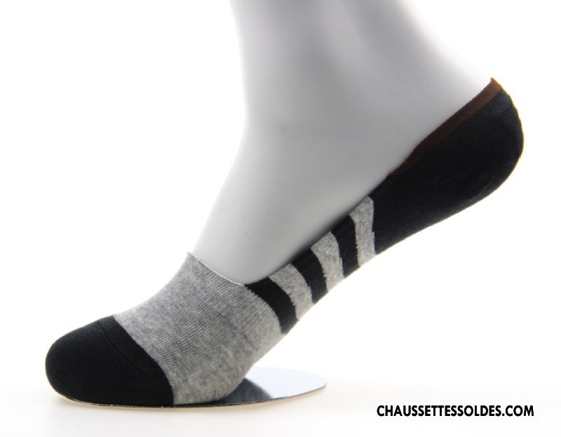 Chaussettes Invisibles Homme Coton Bio Le Nouveau Printemps Été Adulte Noir Clair