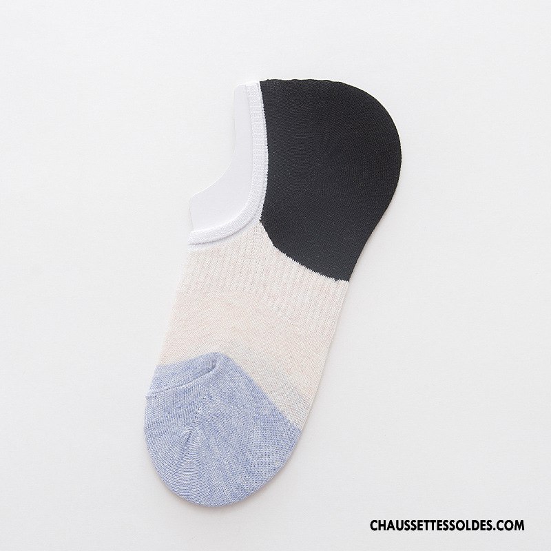 Chaussettes Invisibles Homme Coton Bio Rétro Le Nouveau Chaussette Basse Coupée Original Couleurs Mixtes Coloré Clair