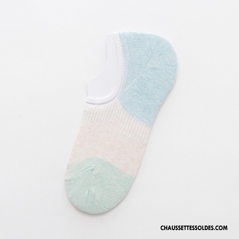 Chaussettes Invisibles Homme Coton Bio Rétro Le Nouveau Chaussette Basse Coupée Original Couleurs Mixtes Coloré Clair