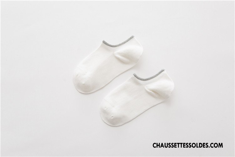 Chaussettes Invisibles Homme Coton Chaussette Courte Printemps Le Nouveau Été Bleu Marin Couleurs De Bonbons Pure