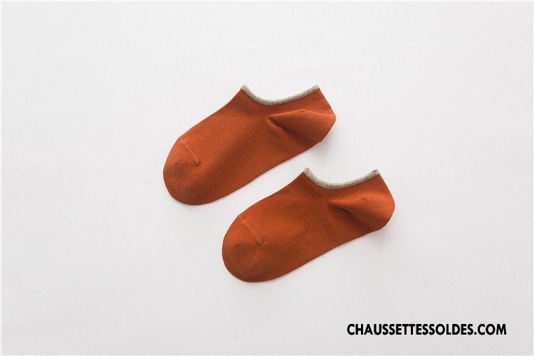 Chaussettes Invisibles Homme Coton Chaussette Courte Printemps Le Nouveau Été Bleu Marin Couleurs De Bonbons Pure