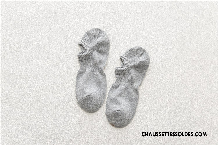 Chaussettes Invisibles Homme Coton Chaussettes En Coton Printemps Été Le Nouveau Pure Blanc