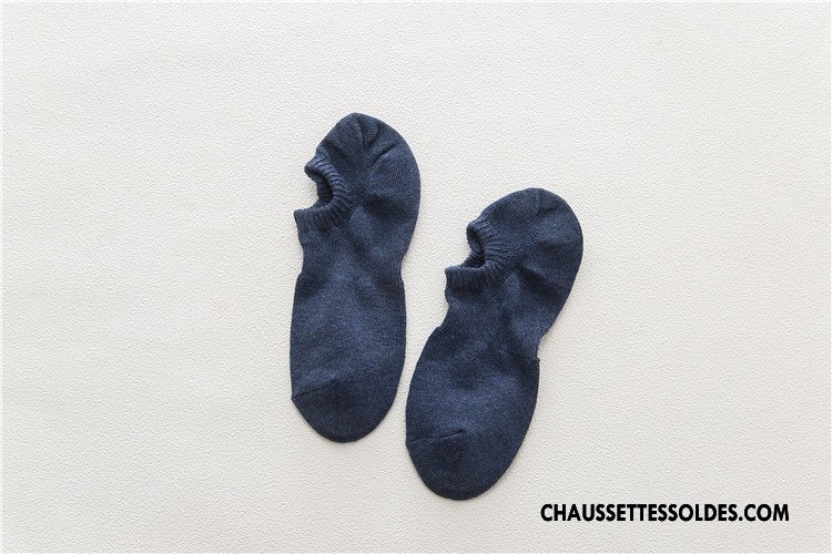 Chaussettes Invisibles Homme Coton Chaussettes En Coton Printemps Été Le Nouveau Pure Blanc