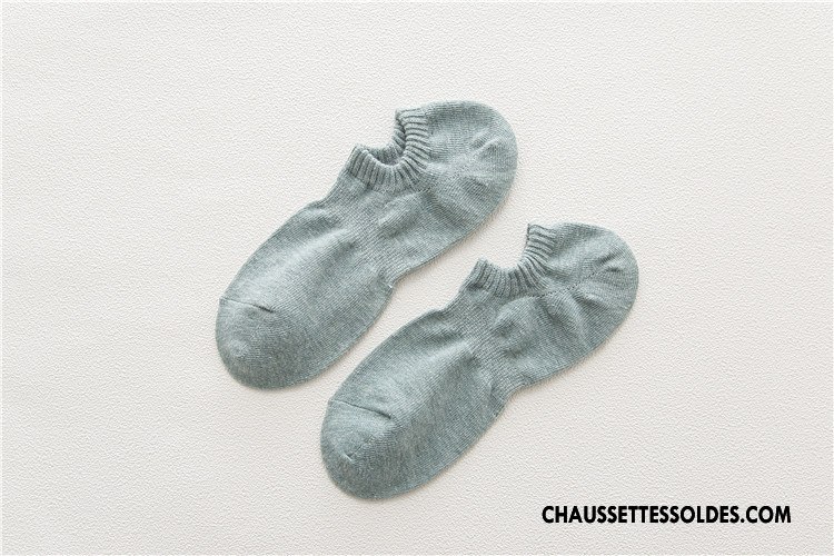 Chaussettes Invisibles Homme Coton Chaussettes En Coton Printemps Été Le Nouveau Pure Blanc