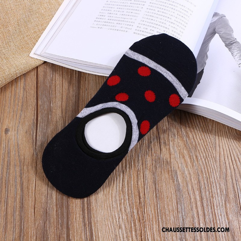 Chaussettes Invisibles Homme Créatif Nouvelles Arrivées Chaussette Courte 100% Coton Printemps Mouvement Rouge Clair