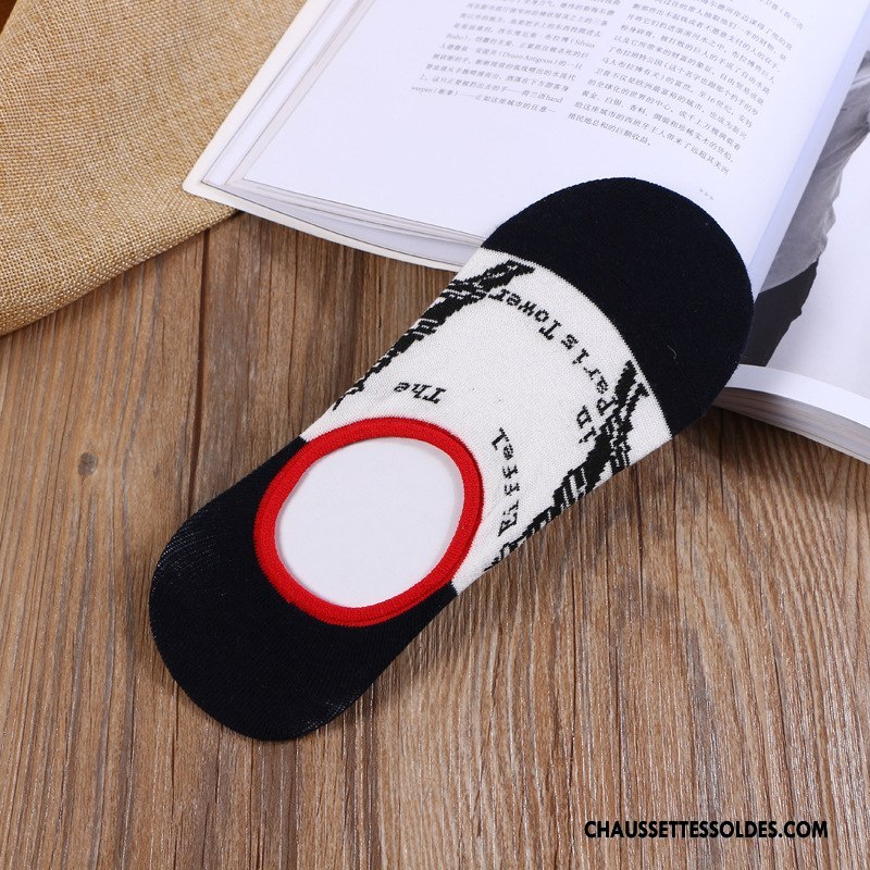 Chaussettes Invisibles Homme Créatif Nouvelles Arrivées Chaussette Courte 100% Coton Printemps Mouvement Rouge Clair