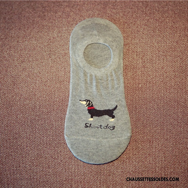 Chaussettes Invisibles Homme Dessin Animé Le Nouveau Chaussettes En Coton Chaussette Basse Coupée Animal Petit Gris