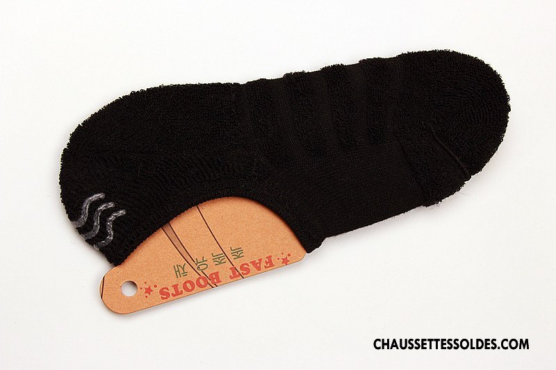 Chaussettes Invisibles Homme Femme Silicone 100% Coton Chaussette Courte Terry Renforcé Noir Clair