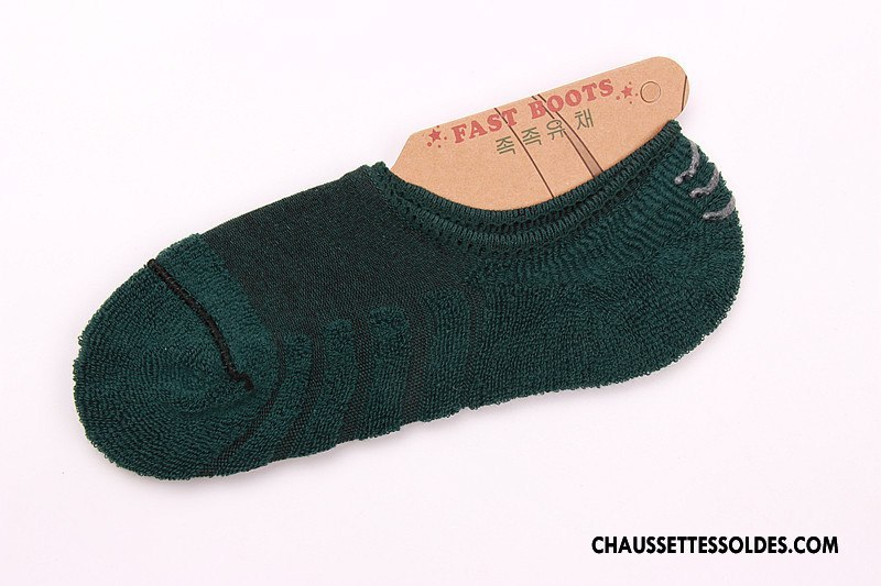 Chaussettes Invisibles Homme Femme Silicone 100% Coton Chaussette Courte Terry Renforcé Noir Clair
