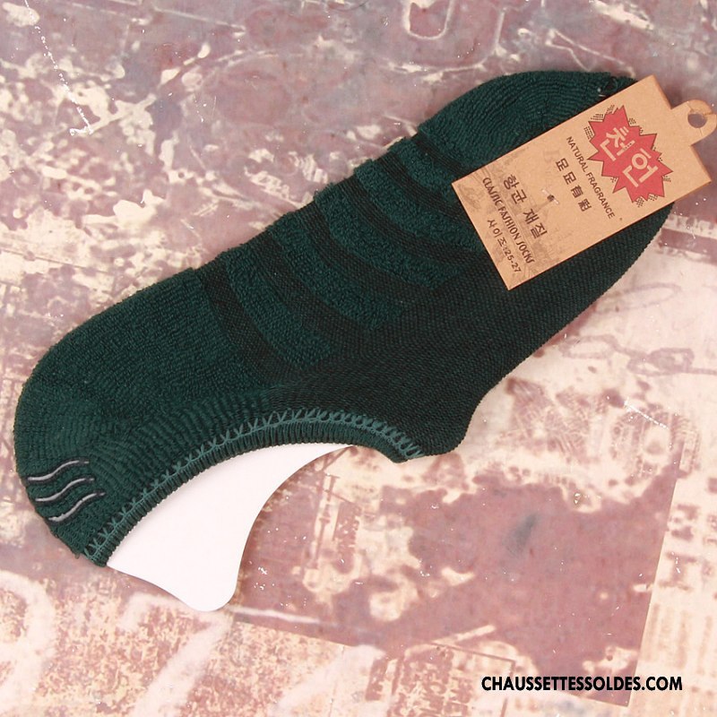 Chaussettes Invisibles Homme Femme Silicone 100% Coton Chaussette Courte Terry Renforcé Noir Clair