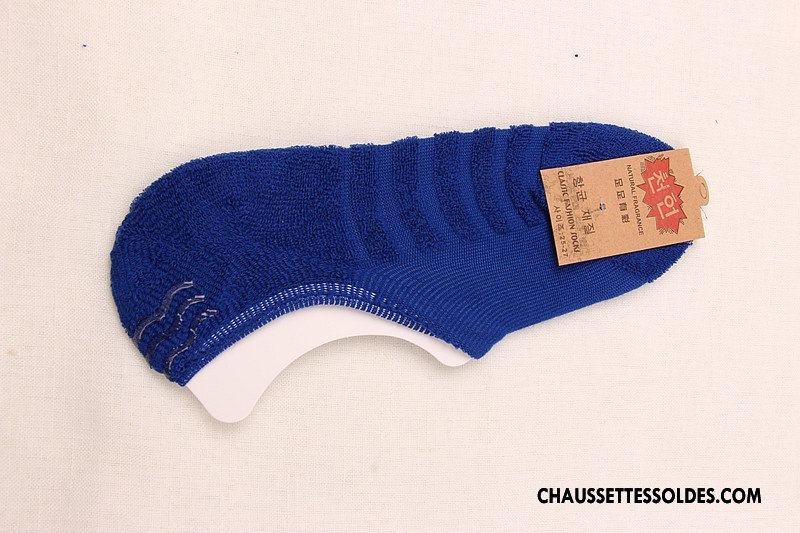 Chaussettes Invisibles Homme Femme Silicone 100% Coton Chaussette Courte Terry Renforcé Noir Clair