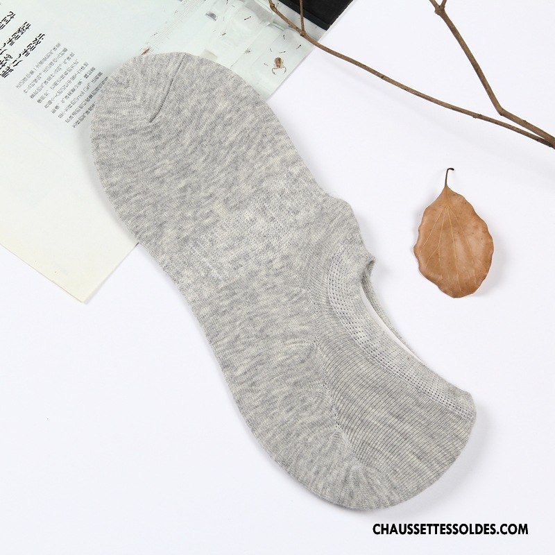 Chaussettes Invisibles Homme Hiver 100% Coton Chaussette Basse Coupée L'automne Matelassé Renforcé Pure Clair