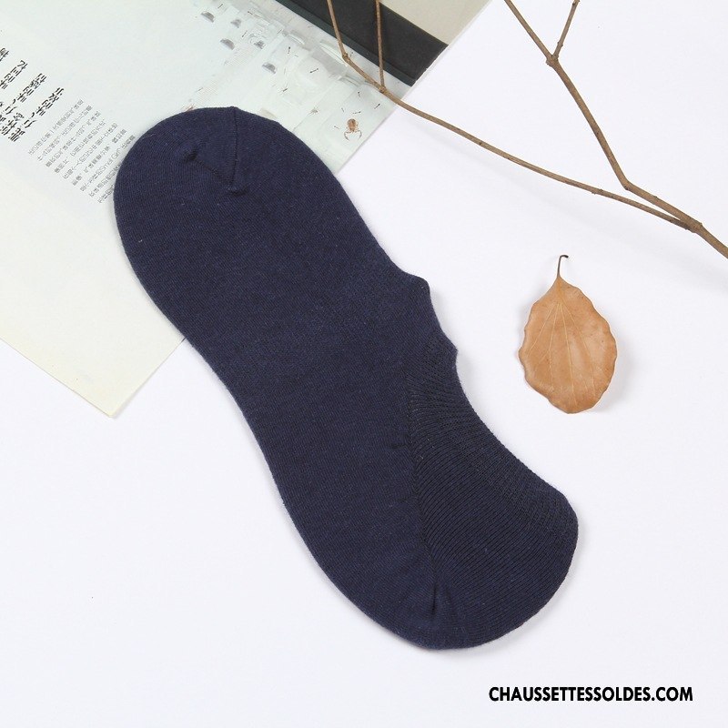 Chaussettes Invisibles Homme Hiver 100% Coton Chaussette Basse Coupée L'automne Matelassé Renforcé Pure Clair
