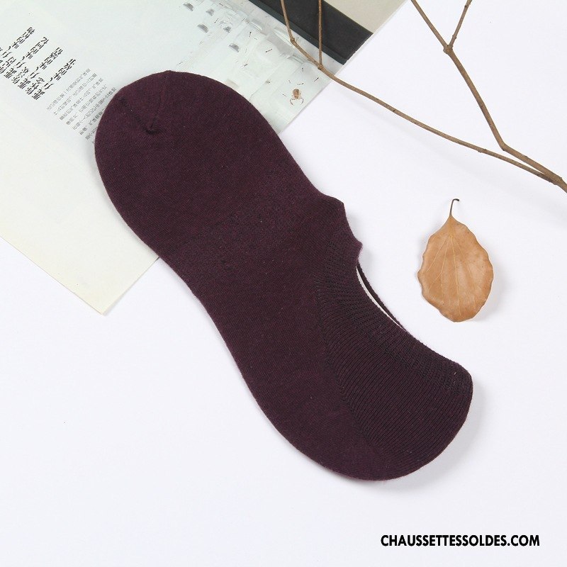 Chaussettes Invisibles Homme Hiver 100% Coton Chaussette Basse Coupée L'automne Matelassé Renforcé Pure Clair