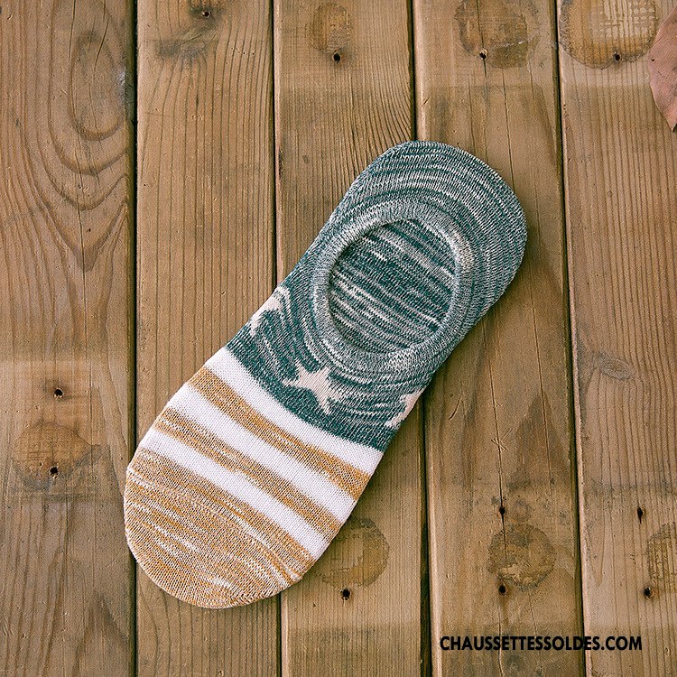 Chaussettes Invisibles Homme Le Nouveau Chaussette Basse Coupée Courte Silicone Étoile Légère Gris
