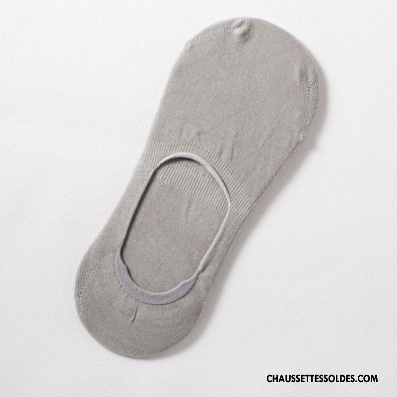 Chaussettes Invisibles Homme Le Nouveau Chaussettes En Coton Chaussette Basse Coupée Manuel Anti-off Noir