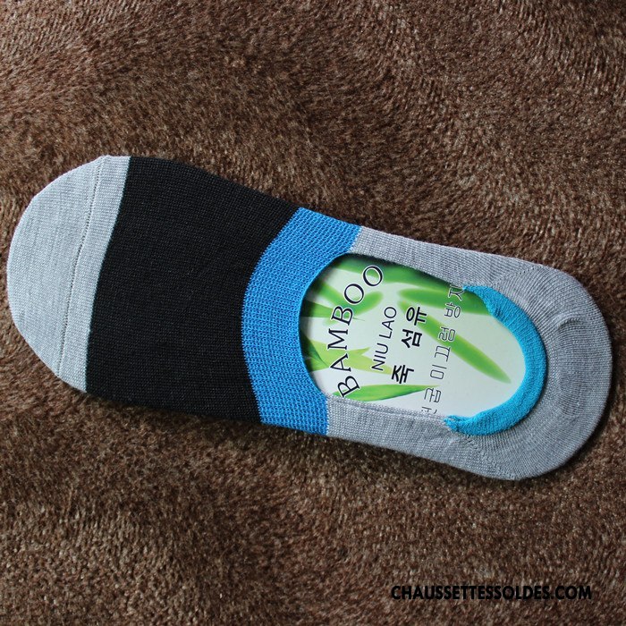 Chaussettes Invisibles Homme Le Nouveau Été Chaussette Basse Coupée Matelassé Couleurs Mixtes Coloré