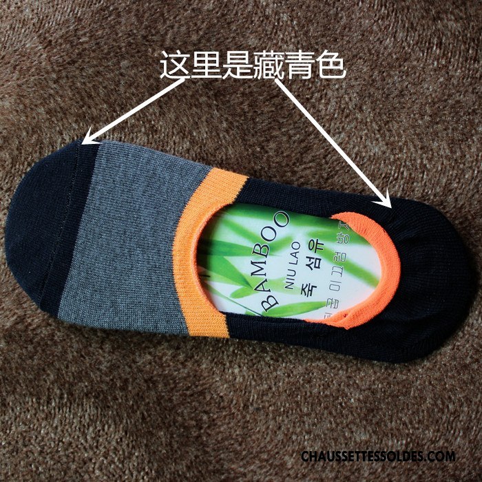 Chaussettes Invisibles Homme Le Nouveau Été Chaussette Basse Coupée Matelassé Couleurs Mixtes Coloré