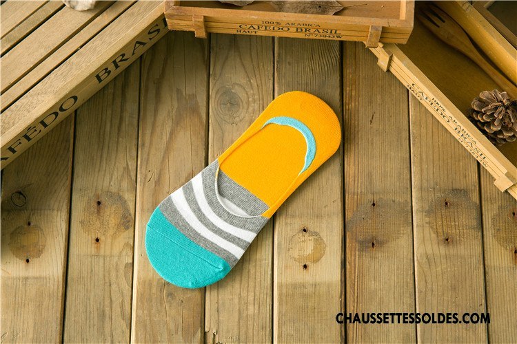 Chaussettes Invisibles Homme Lovers Le Nouveau Rayé Été Chaussettes En Coton Coloré