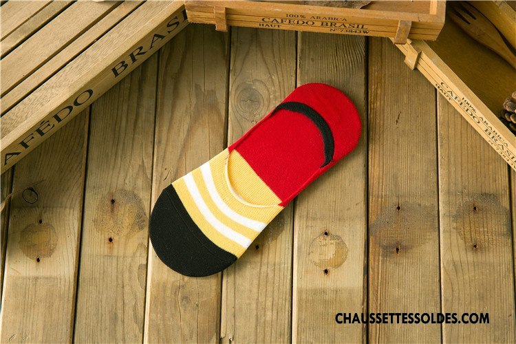 Chaussettes Invisibles Homme Lovers Le Nouveau Rayé Été Chaussettes En Coton Coloré