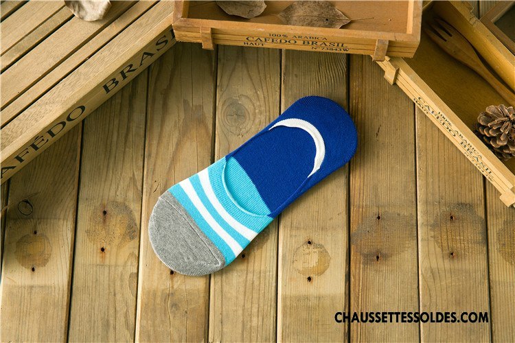 Chaussettes Invisibles Homme Lovers Le Nouveau Rayé Été Chaussettes En Coton Coloré
