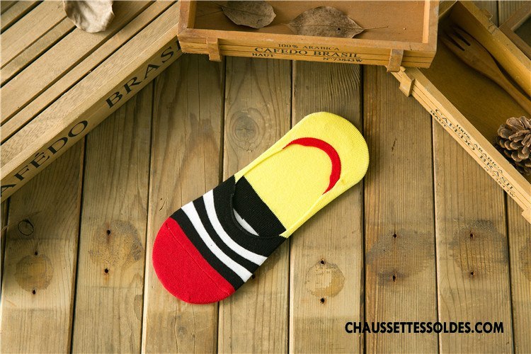 Chaussettes Invisibles Homme Lovers Le Nouveau Rayé Été Chaussettes En Coton Coloré