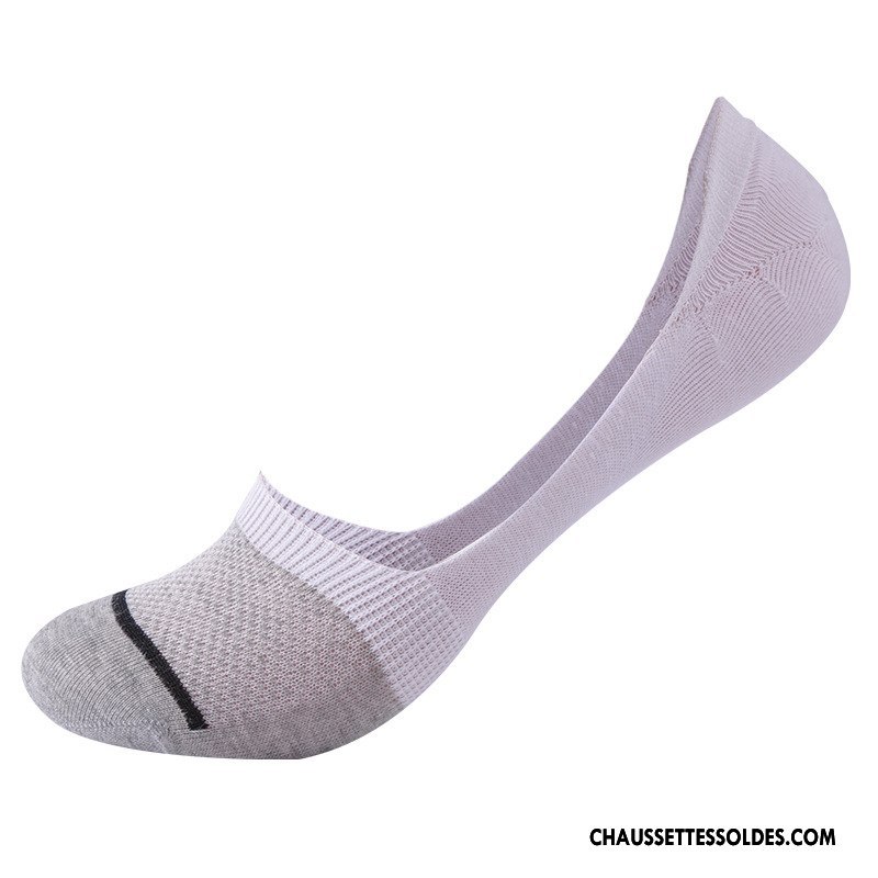 Chaussettes Invisibles Homme Matelassé Antidérapant Chaussette Courte Respirant Le Nouveau Coton Bio Couleurs Mixtes Marron / Brun Clair