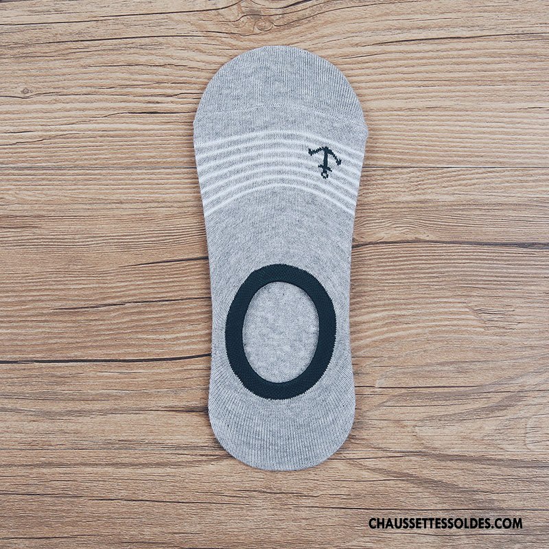 Chaussettes Invisibles Homme Mocassin Antidérapant Mouvement Chaussette Basse Coupée Chaussettes En Coton Respirant Pure Blanc Clair