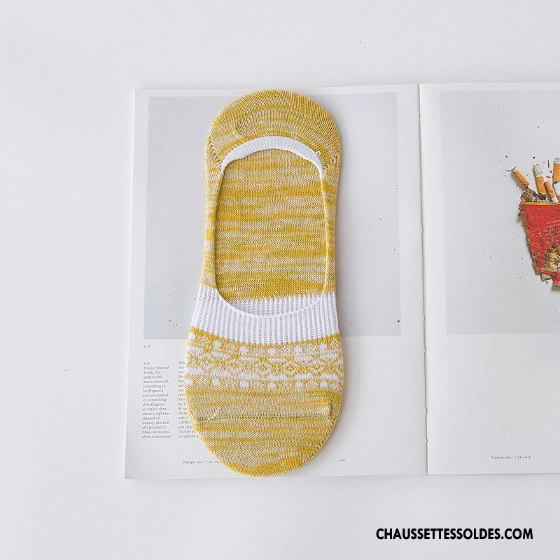 Chaussettes Invisibles Homme Nouvelles Arrivées Antidérapant Style National Rétro Modèle Été Bleu Clair